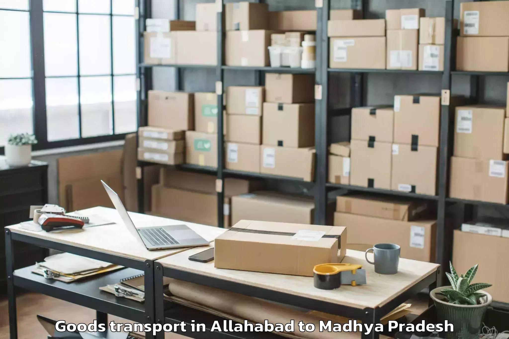 Trusted Allahabad to Satwas Goods Transport